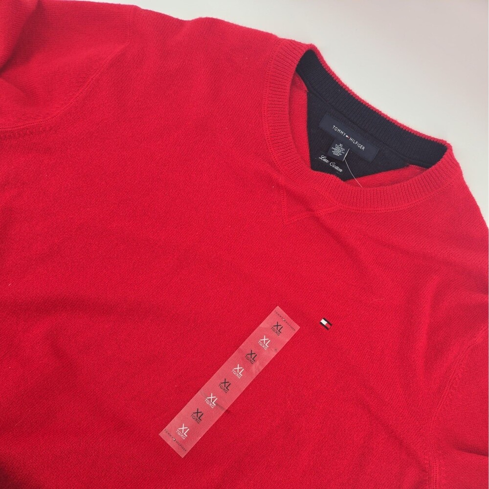 Tommy Hilfiger Men Sweater XL Red Old Money Heritage Ivy League Collegiate
